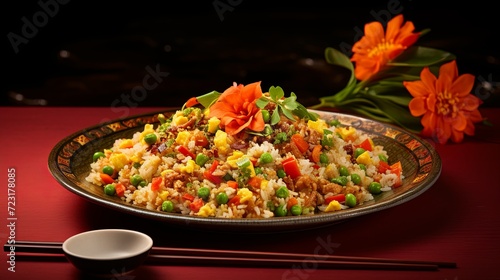 Healthy twist: Cauliflower fried rice instead of regular fried rice composition