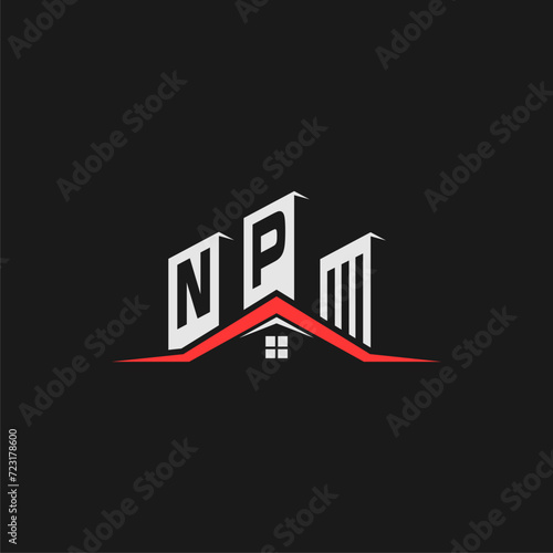 NP Initial Construction Real Estate Home Logo Design Vector