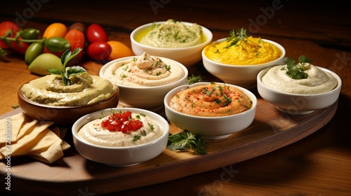 Healthy hummus reigns over creamy dips assortment