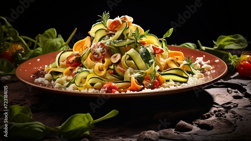 Spiralized Veggie Delight: Zoodle Pasta Primavera Shines Brighter Than Heavy Pasta Alfredo photo