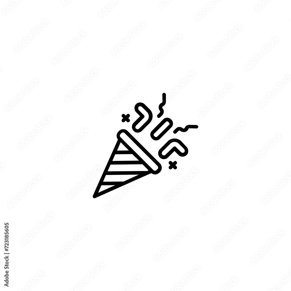 Birthday properti, confetti logo, vector, shape, symbol, arts, design, icon Birthday properti, confetti logo, vector, shape, symbol, arts, design, icon