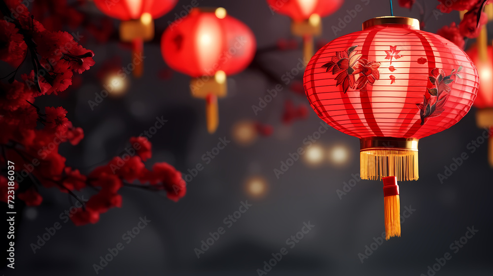 Obraz premium Happy Chinese New Year, Chinese New Year concept with copy space