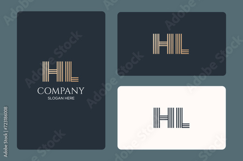 HL logo design vector image