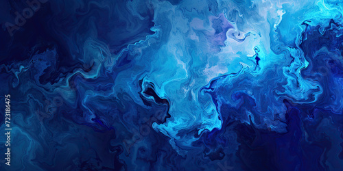 Azure Abyss: Abstract Background with Azure Blue and Abyssal Depths Inspired by the Ocean photo