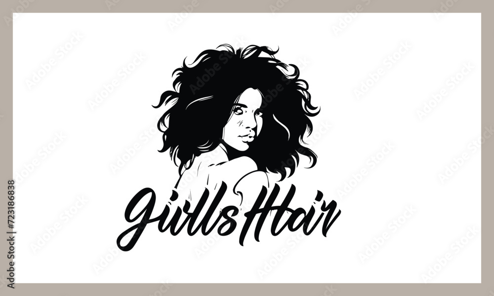 Luxury woman logo with gold color cmyk elegant line art concept ...