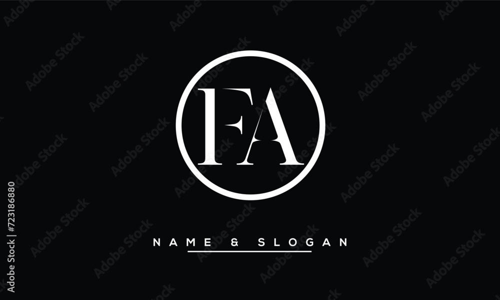 FA,  AF,  F,  A   Abstract  Letters  Logo Monogram