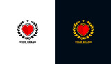 Love badge logo, vintage frame design, retro vector illustration
