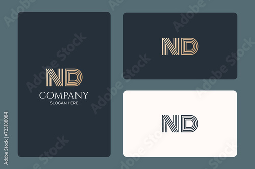 ND logo design vector image