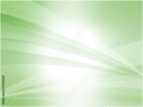シンプルで透明感のあるウェーブラインの抽象背景_グリーン
