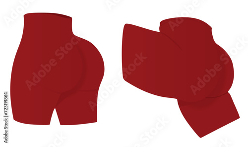 Female waist shorts. vector illustration