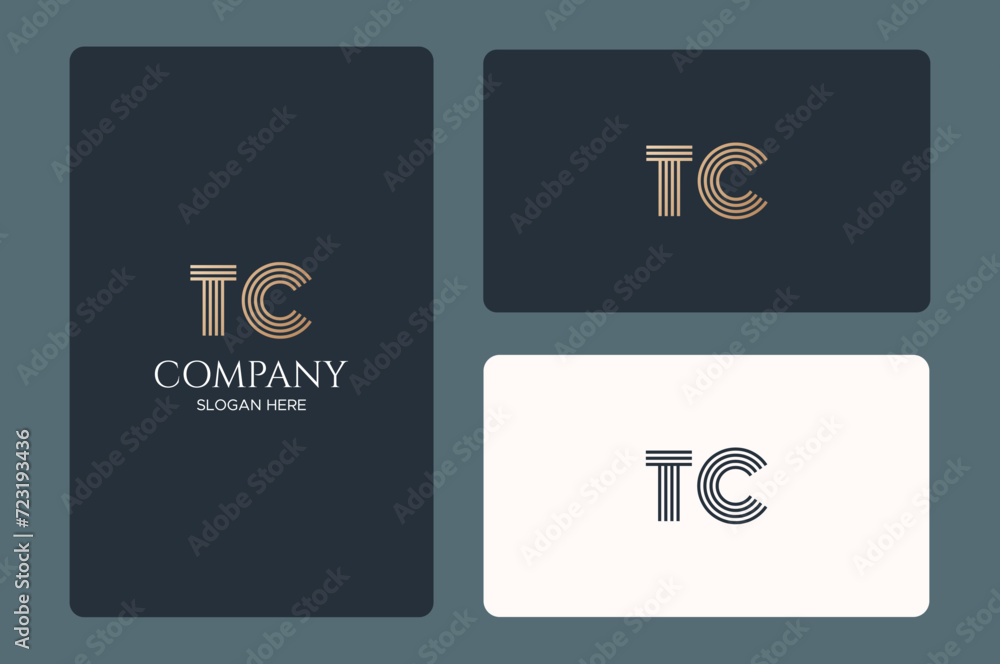 TC logo design vector image