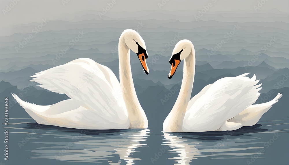 Obraz premium Swan Isolate