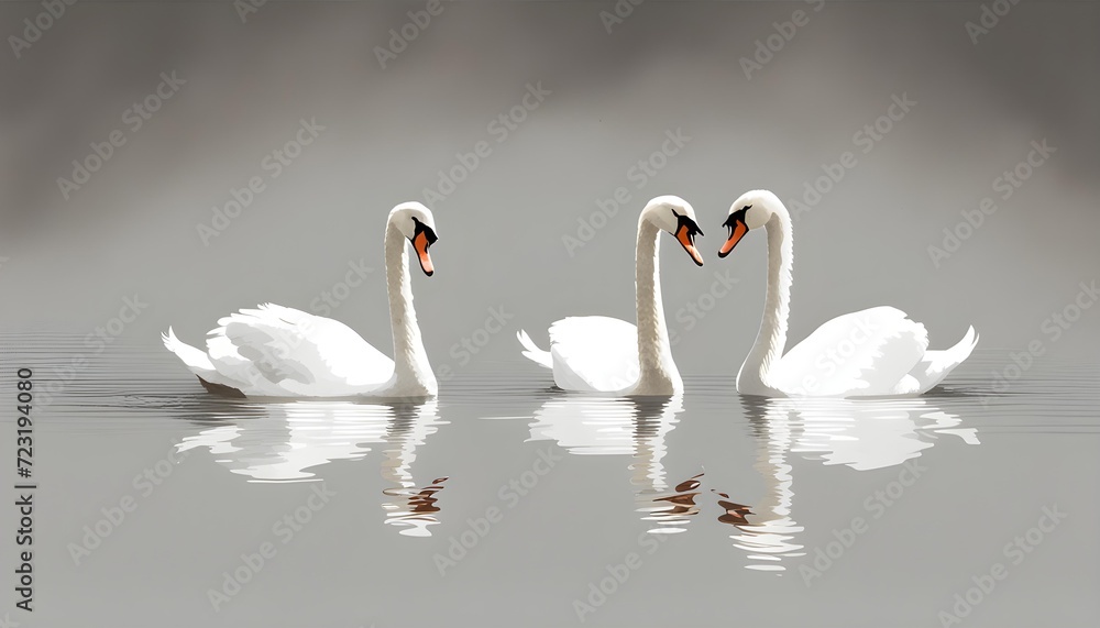 Obraz premium Swan Isolate