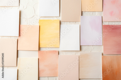 Wallpaper Mural Textured paper with abstract designs in earth tones. Chaotic paper cards background Torontodigital.ca