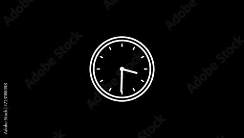 Clocks icon design. Time and Clock icon. analog clock icon symbol . well clock icon on the black background.