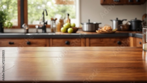 With a wooden surface and an illusive kitchen background, this medical design photo