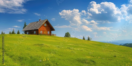 The only wooden house on th...
