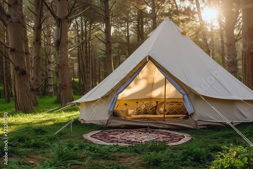 Enchanted forest glamping with luxury tents and nature walks