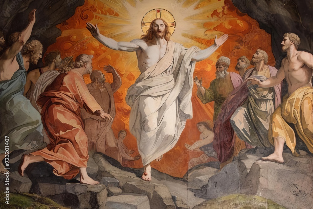 Glorious depiction of the resurrection of jesus