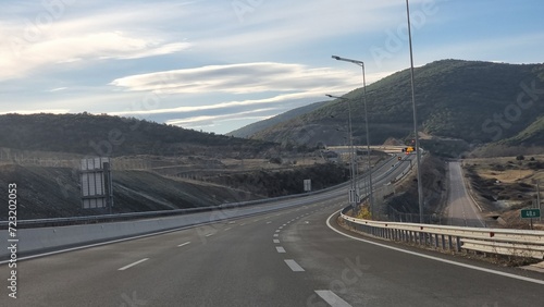 road  street highway greece trikala lamia cities highway