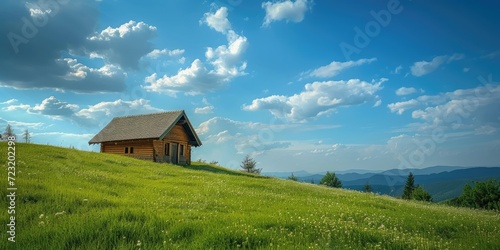 The only wooden house on th...