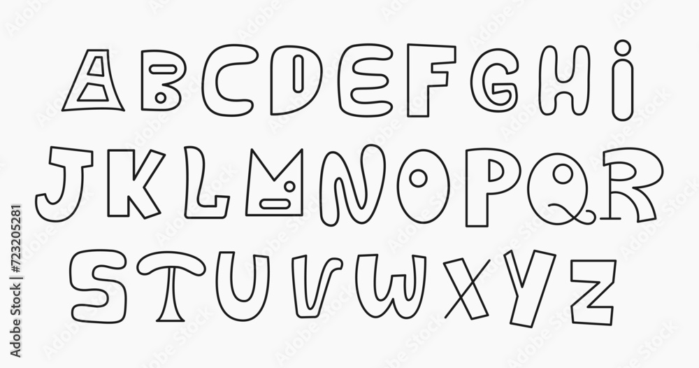 English Letters Latin Font Trend Cut Out Alphabet English Letters Latin Font Trend Cut Out Alphabet