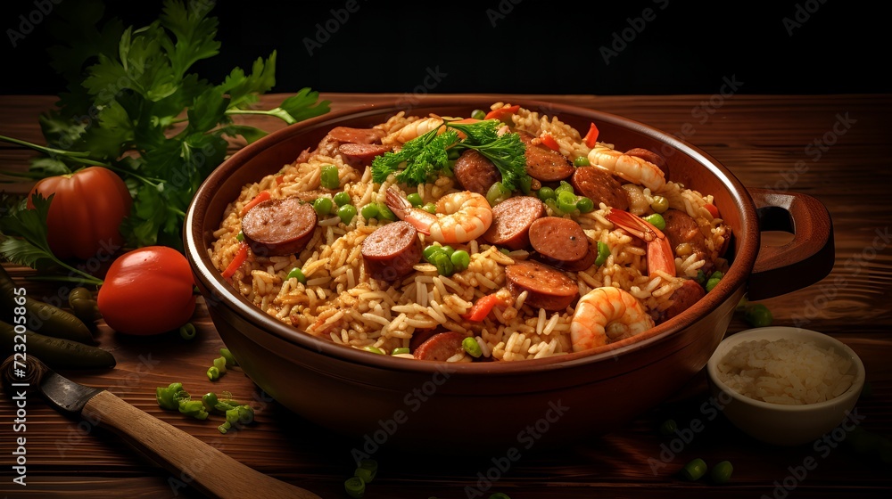 Cajun Delight: Hearty Jambalaya with Shrimp and Sausage Cajun Delight: Hearty Jambalaya with Shrimp and Sausage
