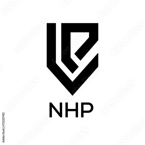 NHP Letter logo design template vector. NHP Business abstract connection vector logo. NHP icon circle logotype.
