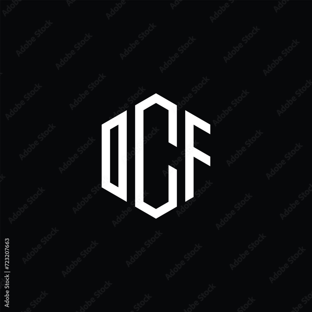 OCF monogram letter logo design vector OCF monogram letter logo design vector
