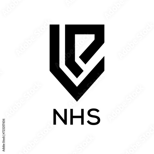 NHS Letter logo design template vector. NHS Business abstract connection vector logo. NHS icon circle logotype.
