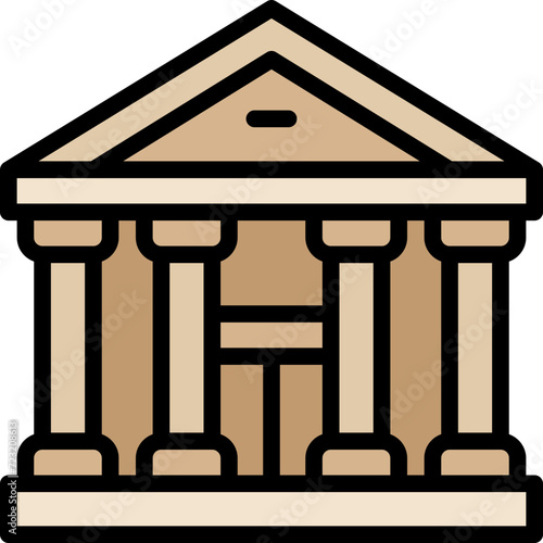 museum filled outline icon