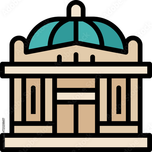 opera house filled outline icon
