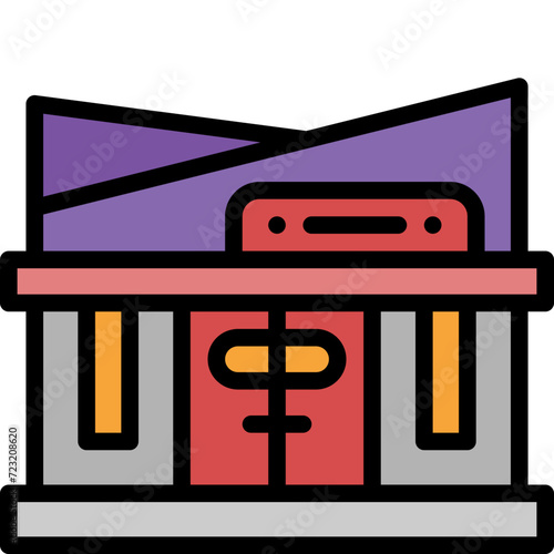 nightclub filled outline icon