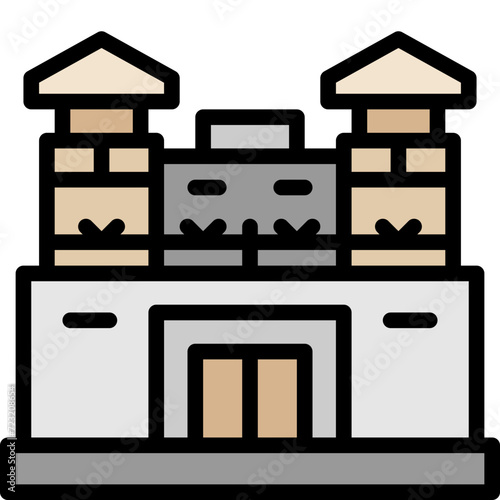 prison filled outline icon