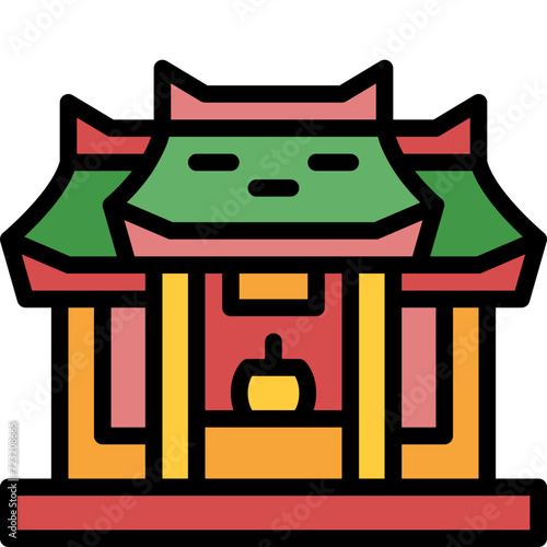 shrine filled outline icon