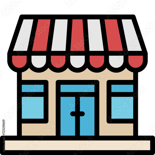 store filled outline icon
