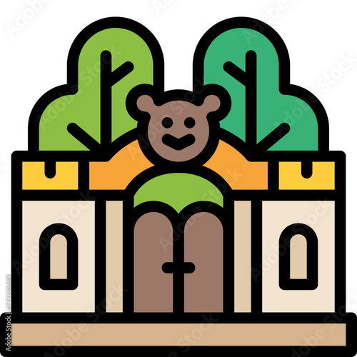zoo filled outline icon