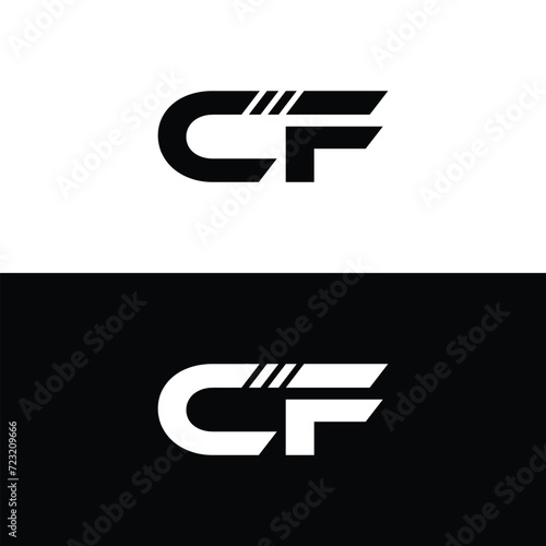 Letter CF logo design template vector