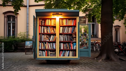 Old books in the library, Charming Street Library Sharing the Joy of Reading