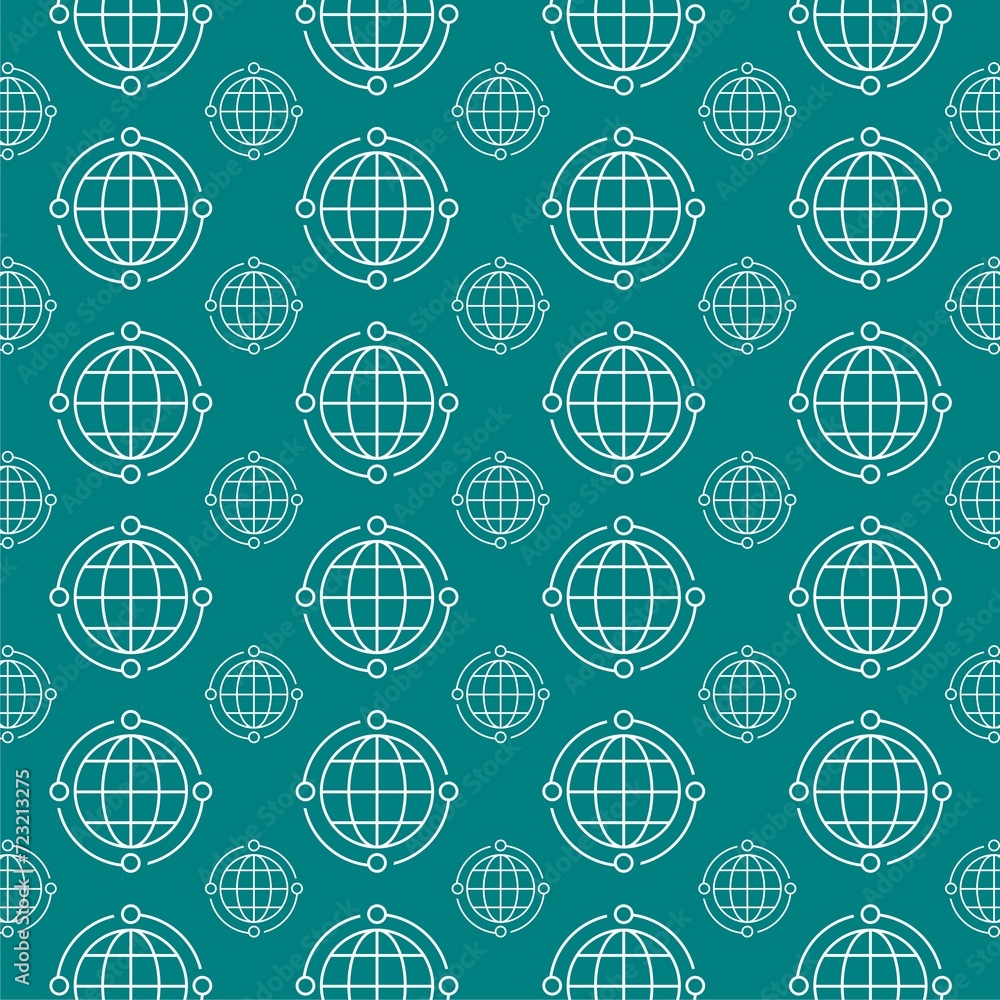 Global seamless pattern isolated on green background Global seamless pattern isolated on green background
