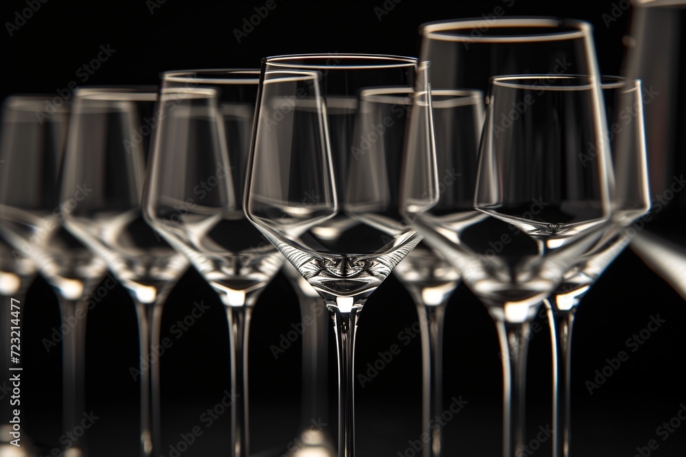 Black background with wine glasses. Black background with wine glasses.