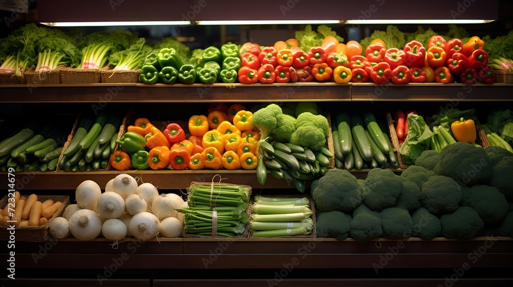 vegetables on market, Vegetables Displayed in Store