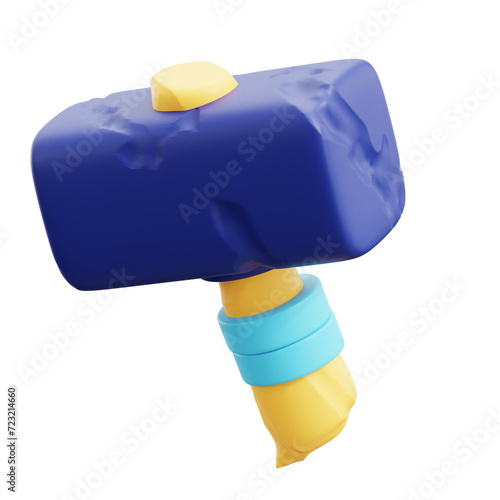 Hammer Game 3D Icon photo