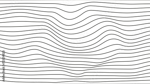 Abstract wave element for design. digital frequency track equalizer. stylish line art background. Vector illustration Waves with lines are created using the blend tool. Curved wavy lines and smooth