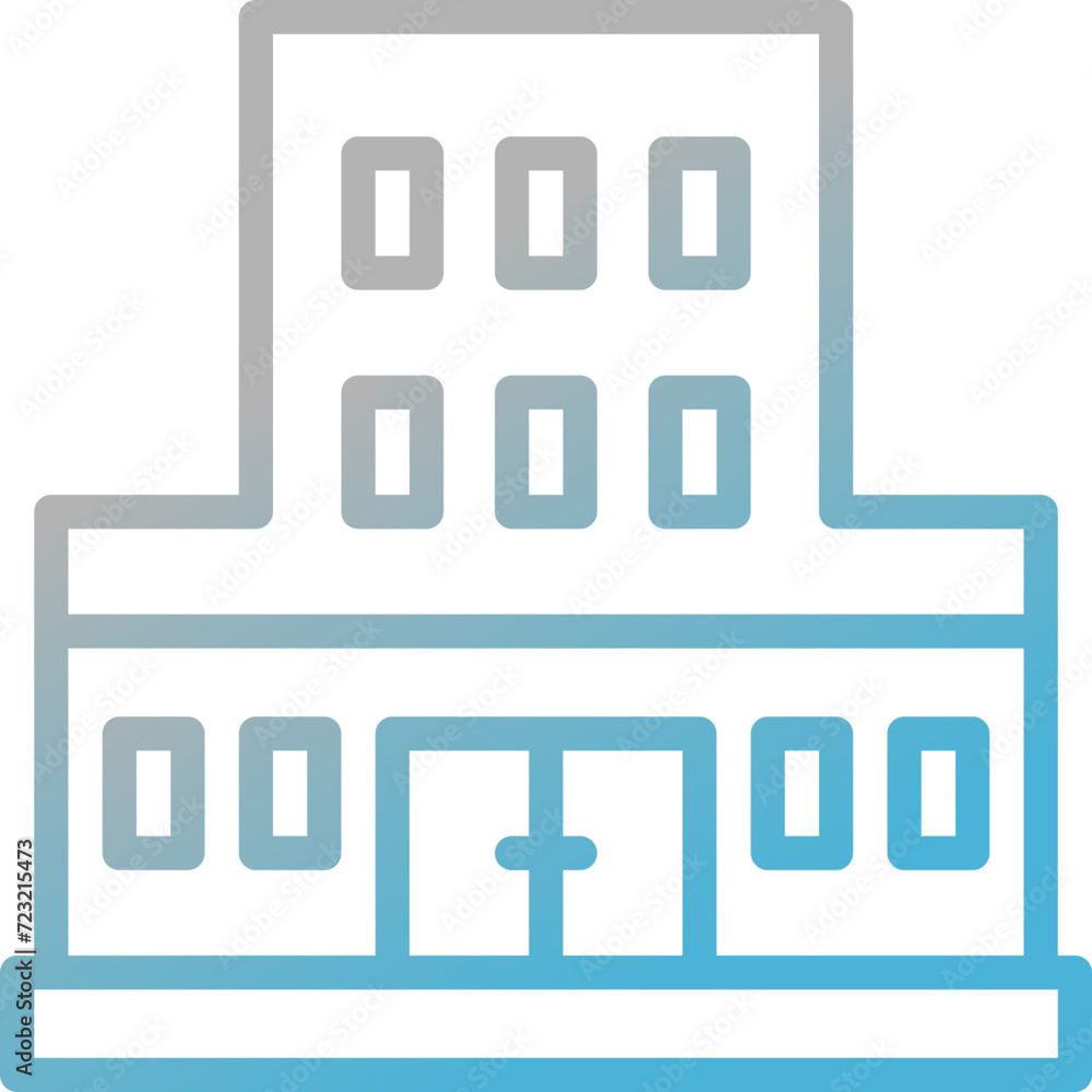 building gradient line icon building gradient line icon