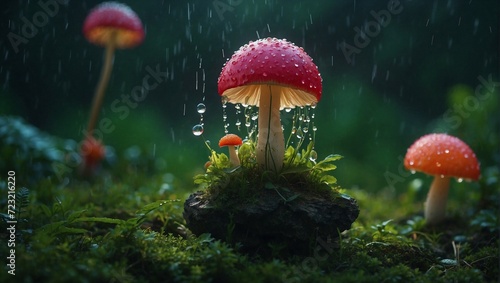 dripping mushroom in forest