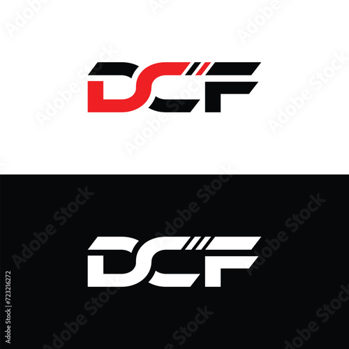 Minimalist DCF Letter Logo. Usable for Business Logo. Monogram Element