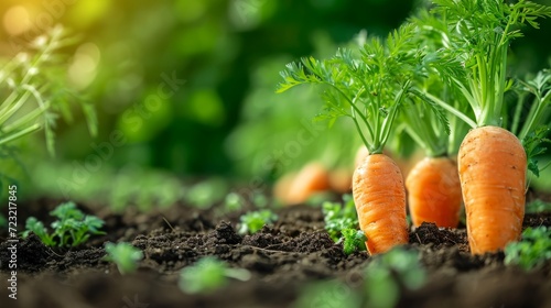 Close-Up of Growing Carrots