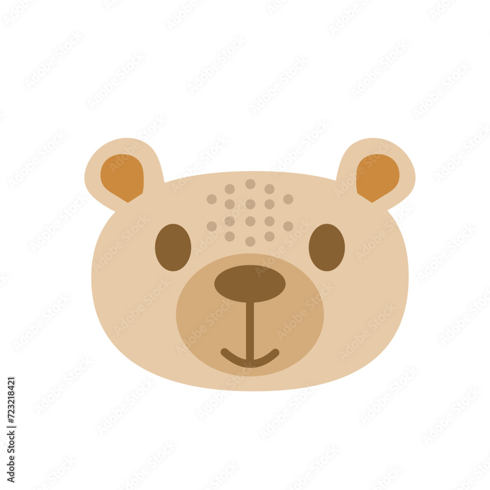 Adorable Bear, Cute Cartoon Bear Face Adorable Bear, Cute Cartoon Bear Face