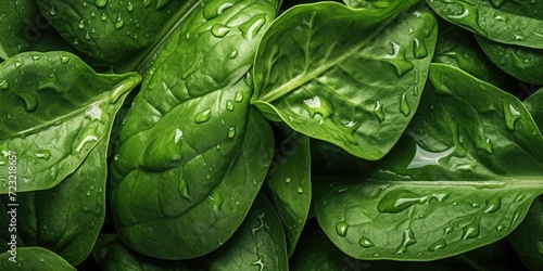 A close-up view of a bunch of green leaves. Perfect for nature-themed designs and environmental concepts